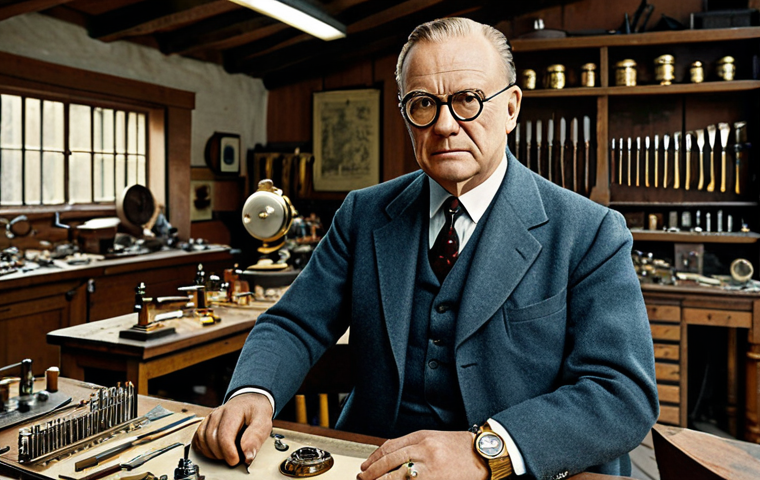 **

"Hans Wilsdorf, the founder of Rolex, pictured in a vintage workshop, surrounded by watchmaking tools and early Rolex designs, fully clothed in appropriate attire, safe for work, professional atmosphere, historic setting, perfect anatomy, natural proportions, high quality, family-friendly."

**